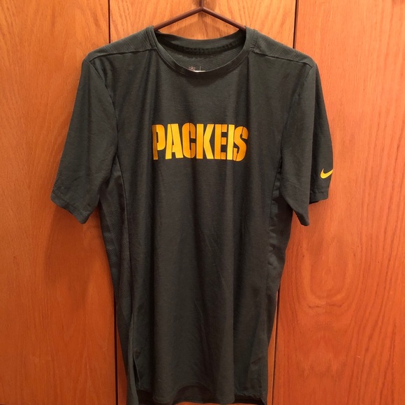NWOT - Packers Nike Dry Fit t shirt Mens Small - Picture 2 of 9